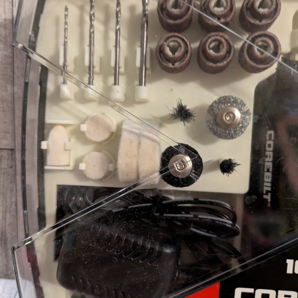 160-Piece 12V Mini Rotary Tool Set - Black and Red - Picture 5 of 9